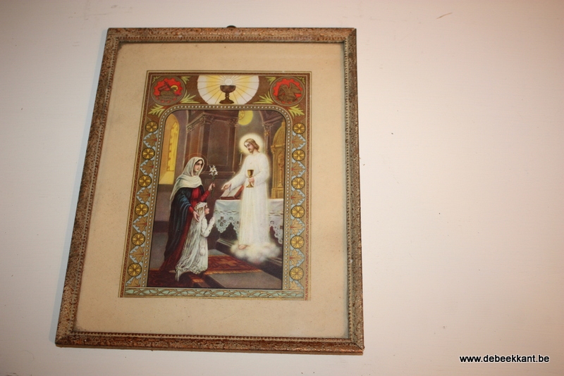 Antieke houten kader lijst 23 x 29